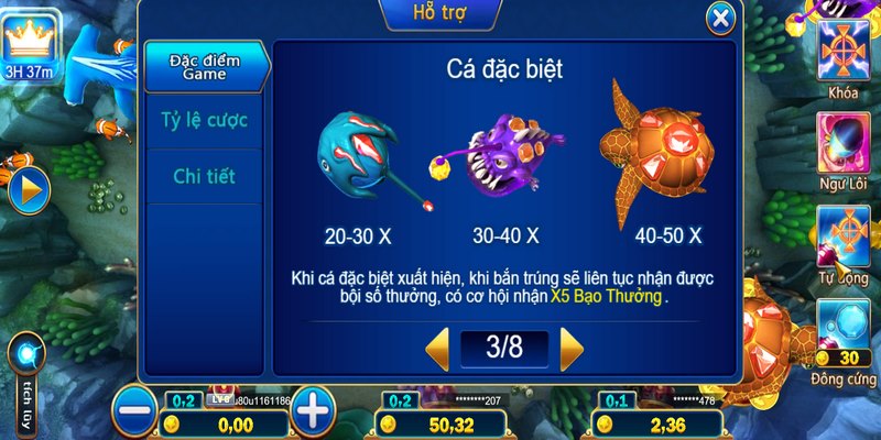 Tìm hiểu hệ số các loài sinh vật biển trong game bắn cá vip